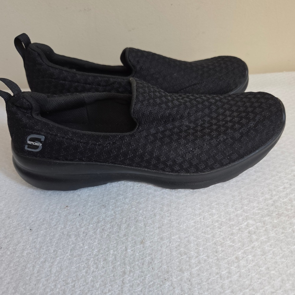 S Sport by Skechers Womens Black Memory Foam Slip On Walking Shoes Size 7.5 NWOT